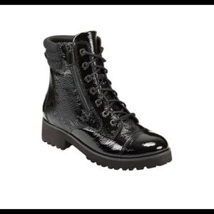 Waterproof Patten leather combat boots